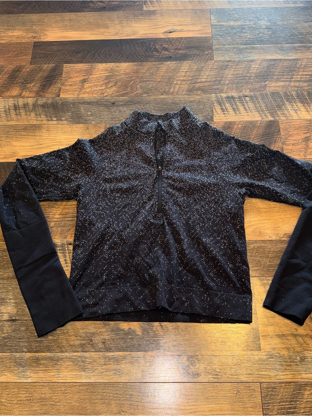 lululemon athletica Black Speckled Quarter-Zip Pullover